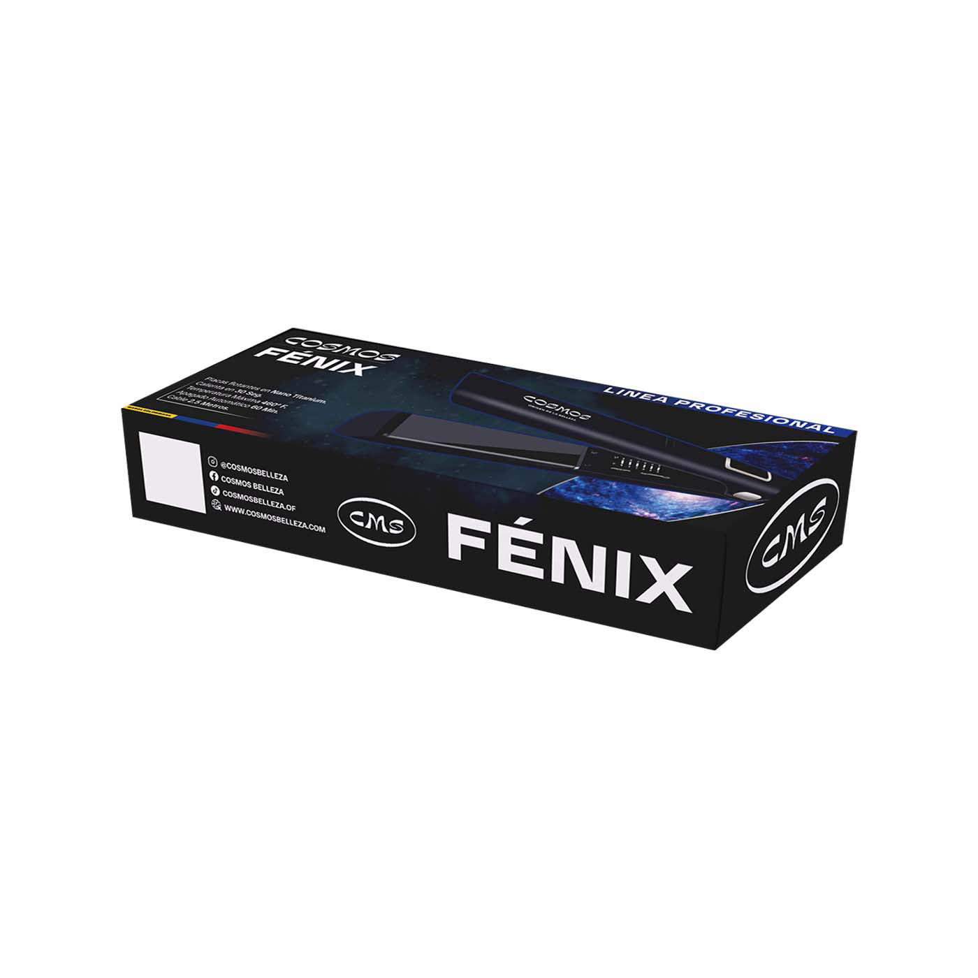 Plancha Para Cabello Profesional En Titanio CMS Cosmos Fenix