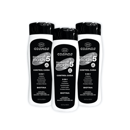 Shampoo Anticaída Masculino CMS Cosmos Bioxin 5 PAGA 2 LLEVA 3